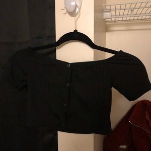 Off the shoulders cropped top